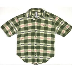 Futures Shirt Women's 18 W Button Up Short Sleeve Green Check India